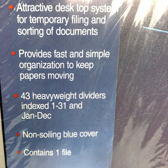 Smead Desk File Sorter Daily (1-31) + Monthly (Jan-Dec) Letter Size  #89235 NWT - Picture 5 of 8